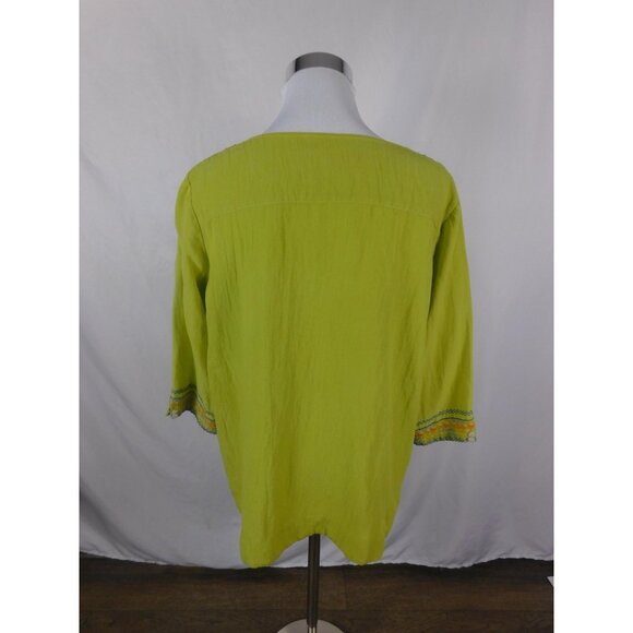 Calessa Large Embroidered Boho Peasant Tunic Boho Witch - Picture 6 of 11